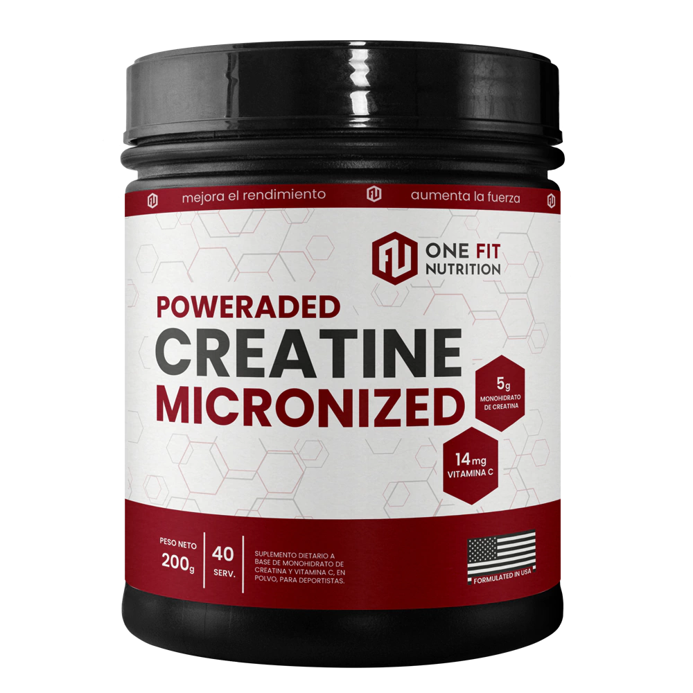 Creatina micronizada en polvo