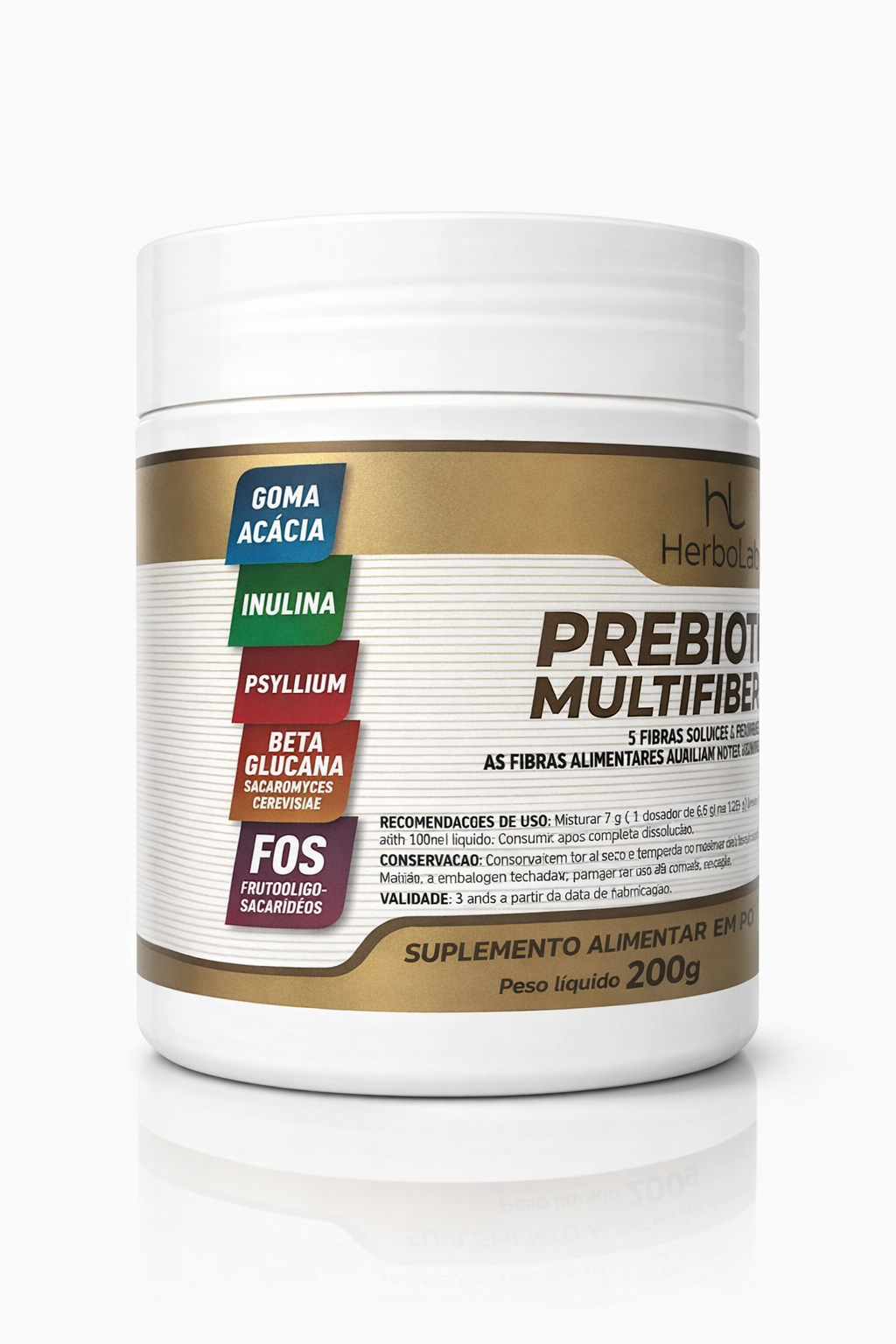 Prebiotic Multifiber+5 — Suplemento Prebiótico con 5 Fibras (200 g)