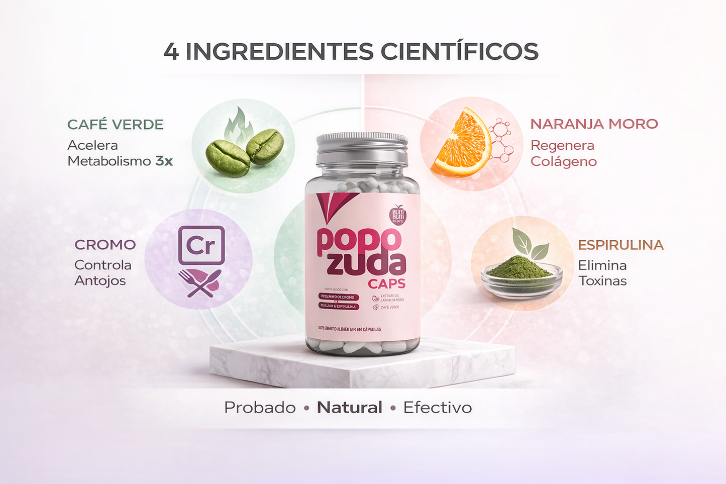 Popozuda Caps - Suplemento Natural para Reducción de Celulitis y Firmeza de la Piel