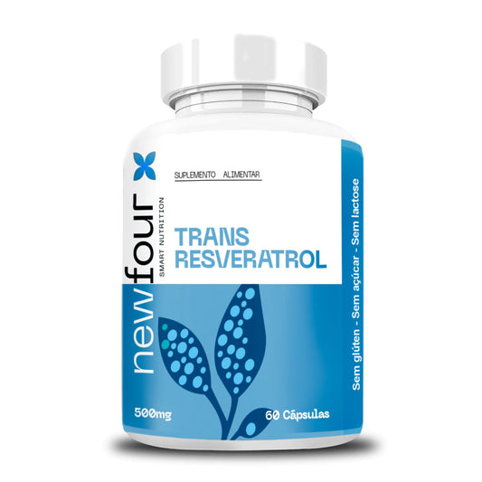 Trans-Resveratrol New Four – Cápsulas antioxidantes para longevidad celular y salud cardiovascular