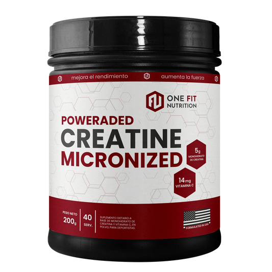 Creatina micronizada en polvo