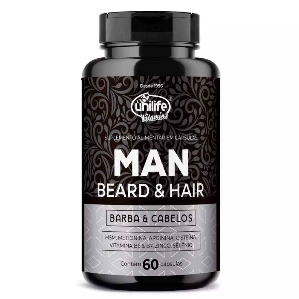 MAN BEARD & HAIR – Cápsulas para Barba y Cabello