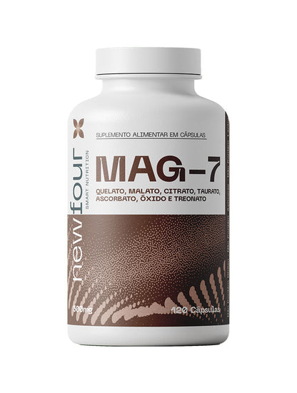 MAG-7 New Four – Complejo de 7 tipos de magnesio para energía, sueño, huesos y sistema nervioso