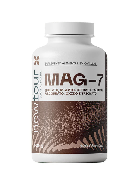 MAG-7 New Four – Complejo de 7 tipos de magnesio para energía, sueño, huesos y sistema nervioso