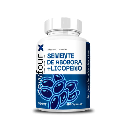 Semillas de Calabaza + Licopeno New Four – Antioxidante para piel, próstata y salud celular (60 cápsulas)